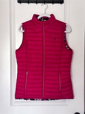 Joules Hot Pink Quilted Packable Vest